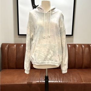 BRAND NEW! Washed-Out, Tie-Dye Hoodie, Off-White Faint Purple Bluish Green Color
